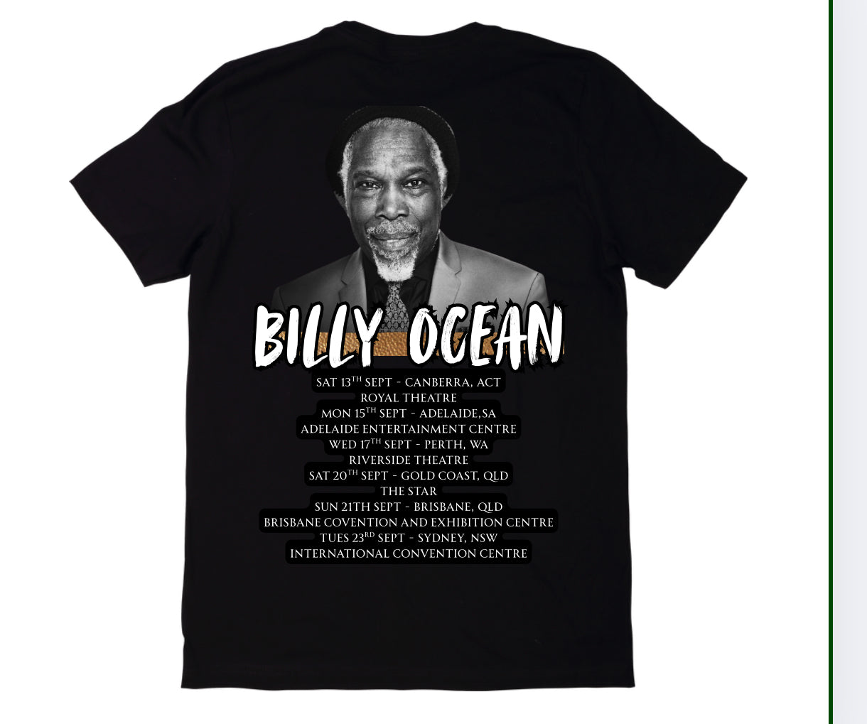 ADULT BILLY OCEAN TSHIRT