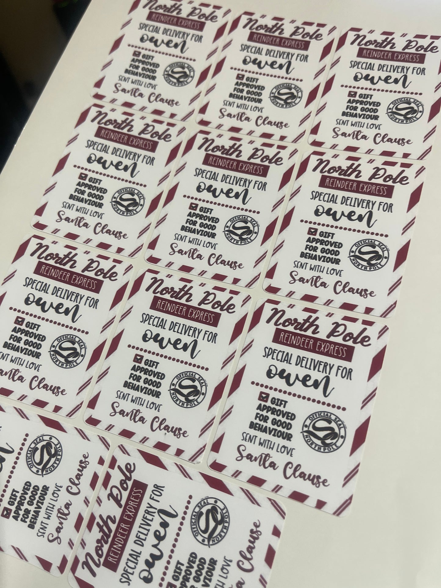 PERSONALISED CHRIST AS LABELS