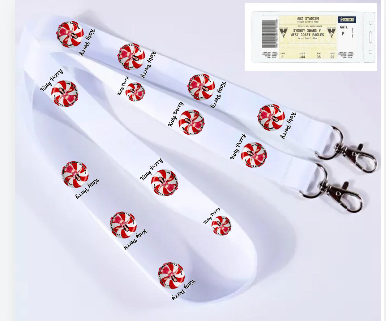 KATY PERRY LANYARD WITH TICKET SLEEVE