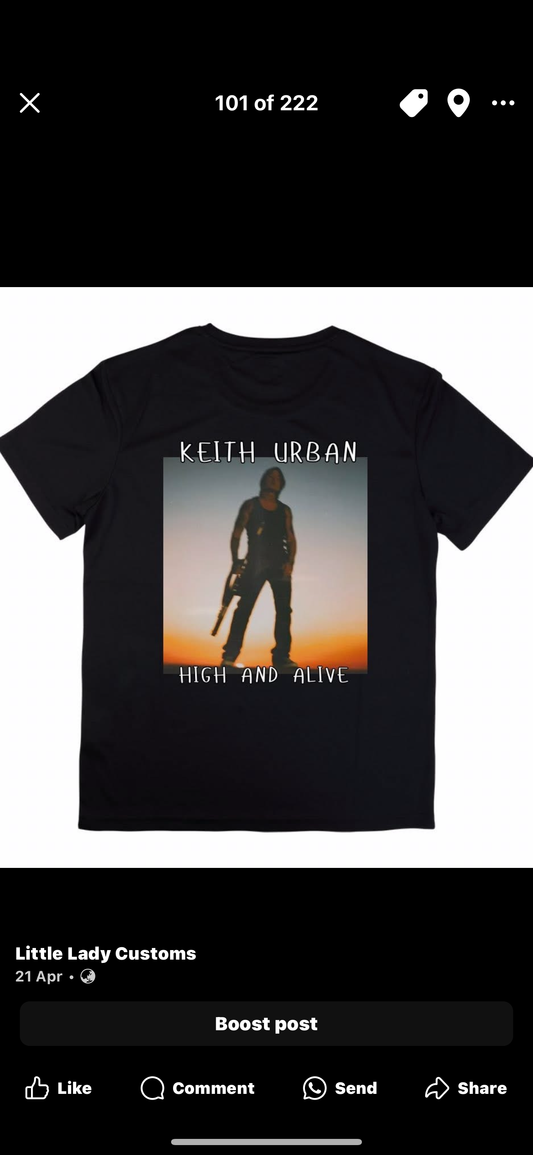 Adult Keith urban band shirt