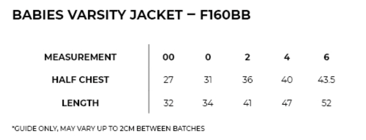 Babies varsity jacket