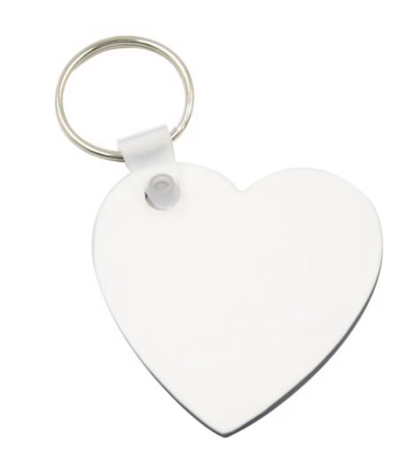 BLANK SUBLIMATION HEART KEYRING