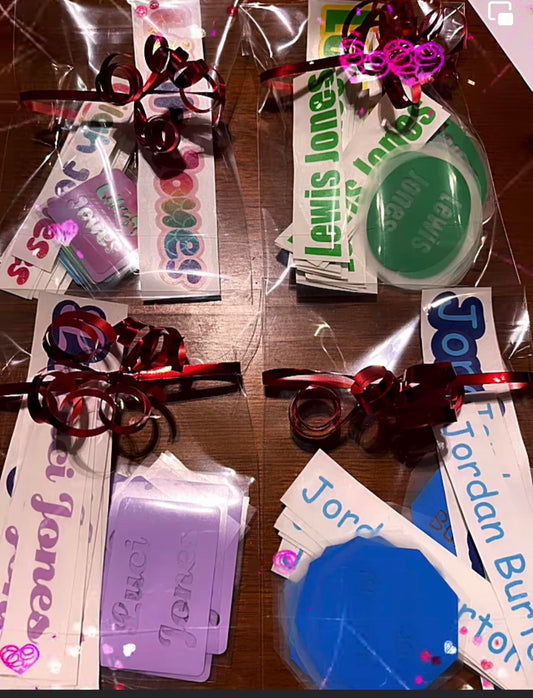 IRON ON LABEL AND CUSTOM STICKER PACKS