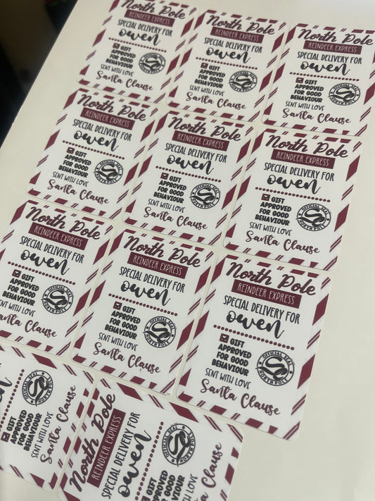 PERSONALISED CHRIST AS LABELS